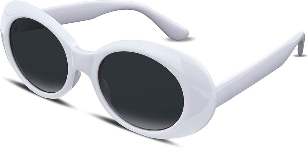 FEISEDY White Clout Goggles Sunglasses Women Men Retro Oval Sunglasses Girls Boys Sunglasses B2253