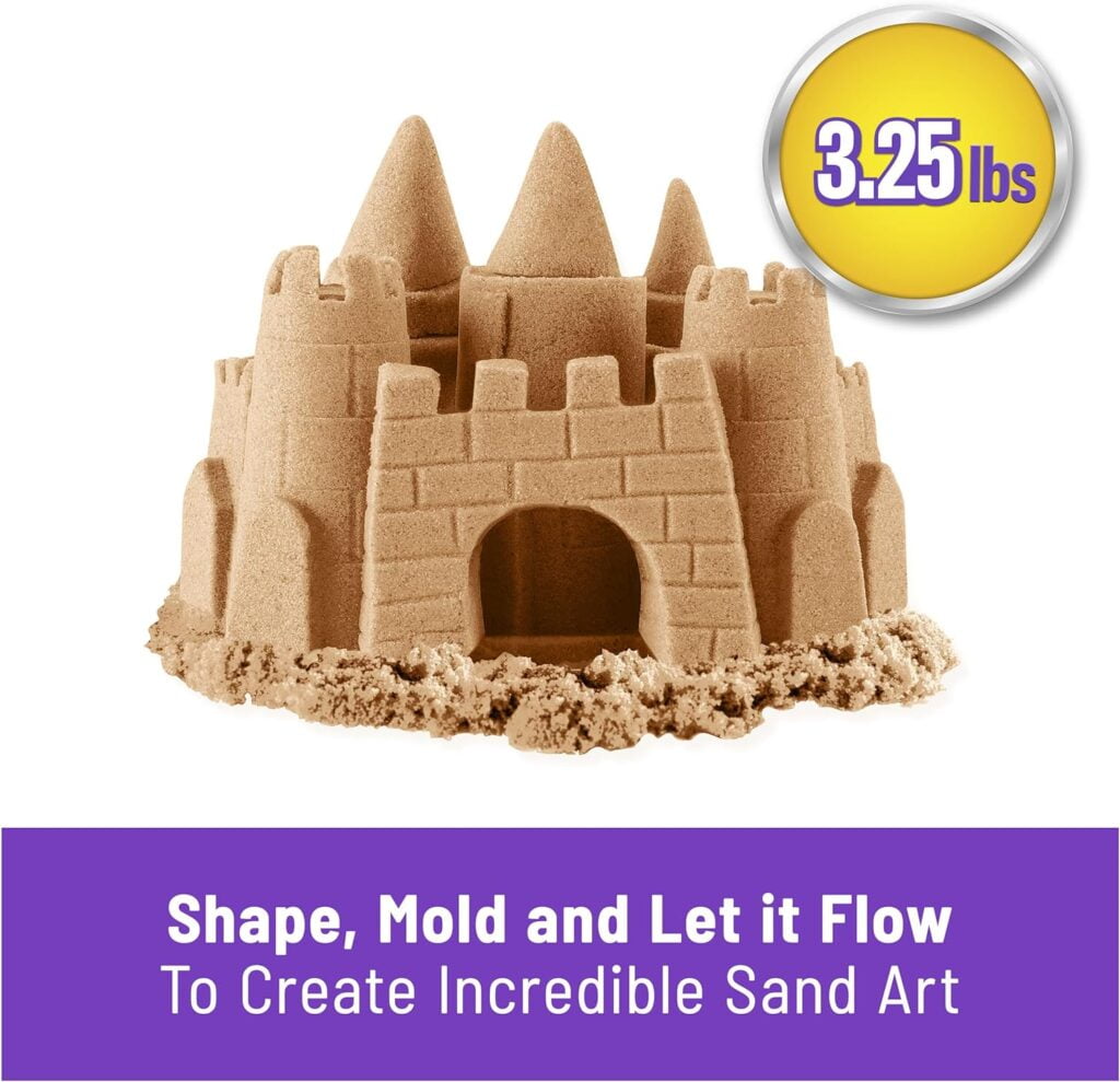 Kinetic Sand, The Original Moldable Play Sand, 3.25lbs Beach Sand, Sensory Toys for Kids Ages 3 and up (Amazon Exclusive)