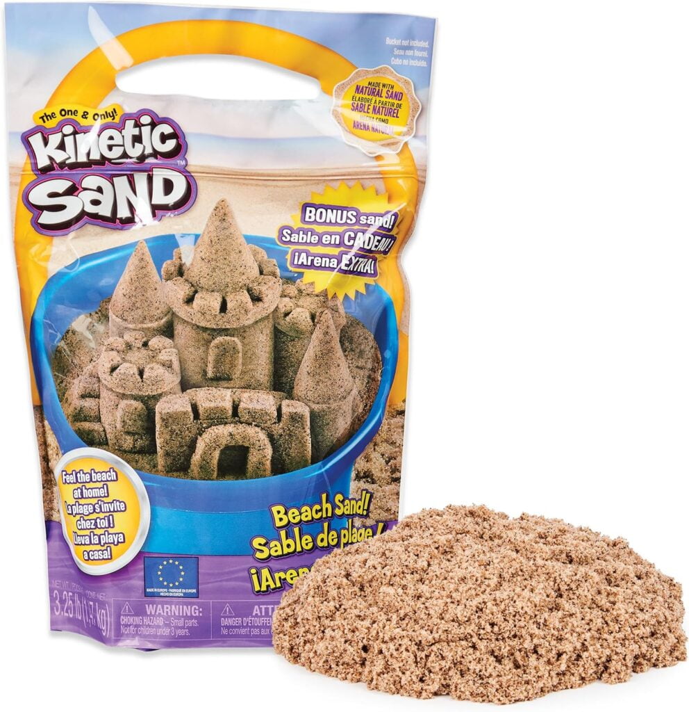 Kinetic Sand, The Original Moldable Play Sand, 3.25lbs Beach Sand, Sensory Toys for Kids Ages 3 and up (Amazon Exclusive)