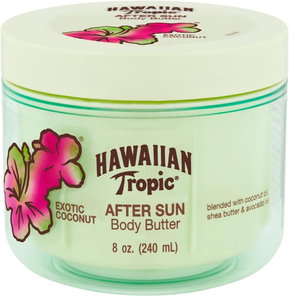 Hawaiian Tropic After Sun Lotion Moisturizer and Hydrating Body Butter with Coconut Oil, 8 Ounce