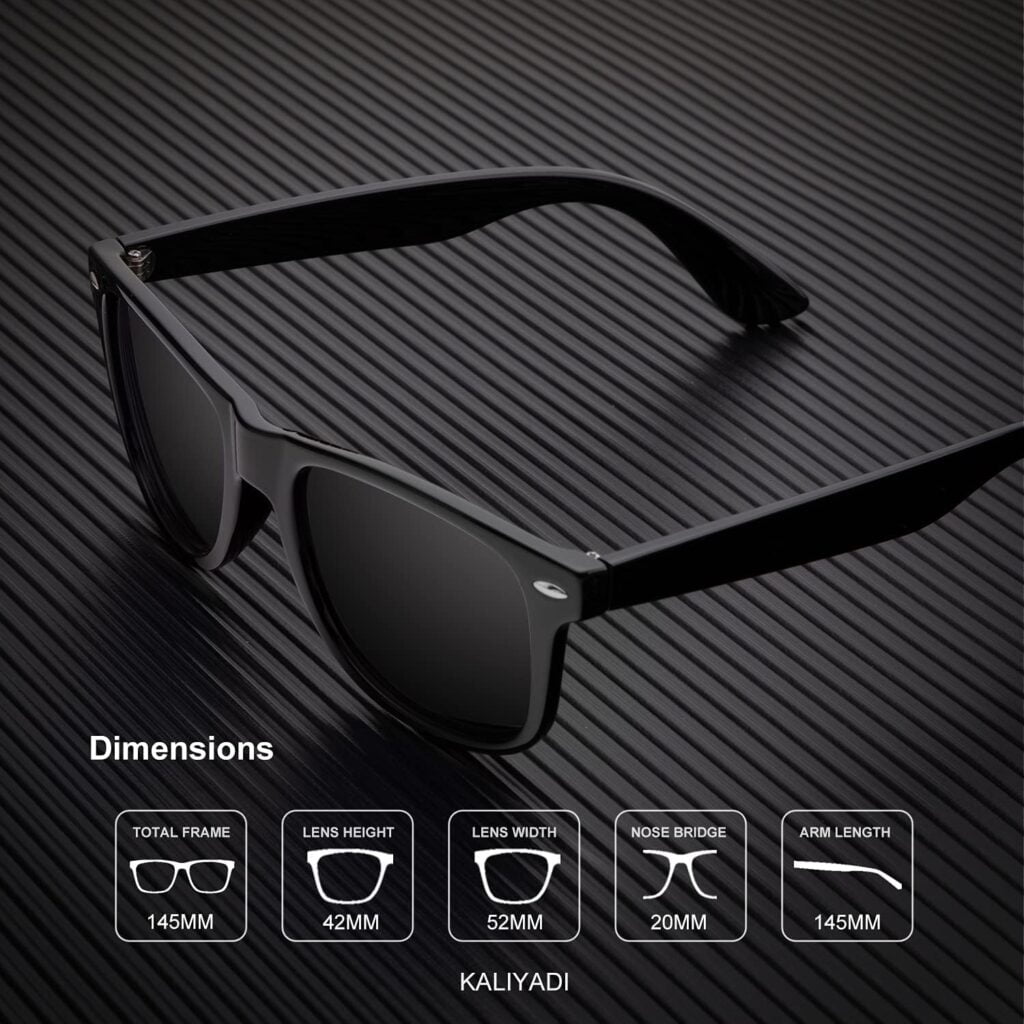 KALIYADI Polarized Sunglasses for Men and Women Semi-Rimless Frame Driving Sun glasses UV Blocking